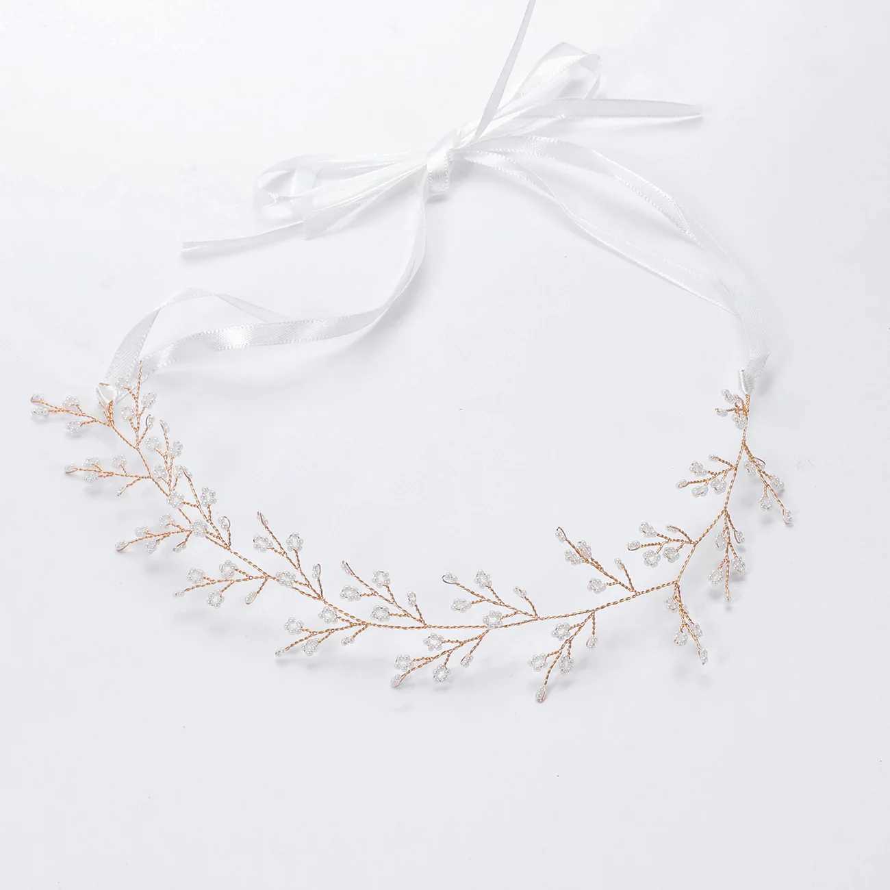 Bridal Pearl Headbands Hair Headdress Elegant Sweet Girls Hairbands Bride Garland Head Hoop Headbands Wedding Jewelry Gifts Z250605