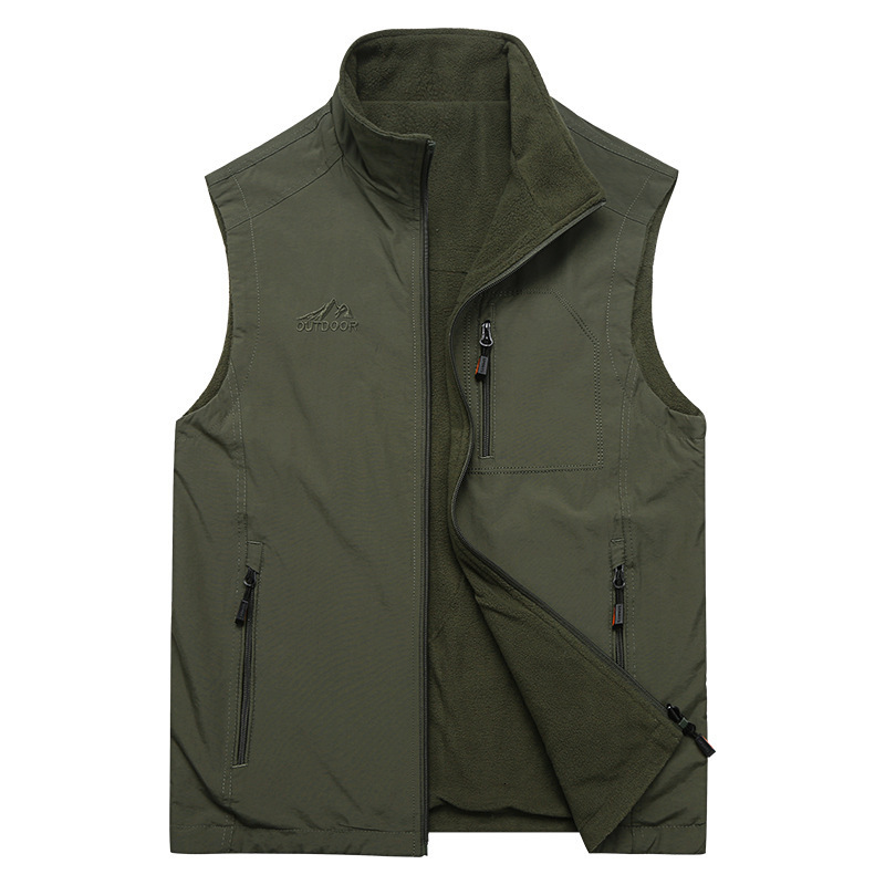 Ddmyoutdoor Sports Plus Velvet Men S Casual Outdoor Fleece Stand Collar Double Sided Wear Thick Vest Can Be Purchased In Bulk Jogging Suit