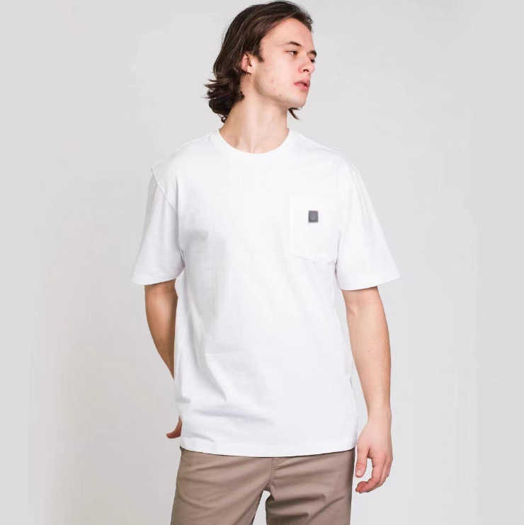 Cotton Heavyweight pure cotton pocket label K87 round-neck short-sleeved T-shirt base layer for men and women T250606