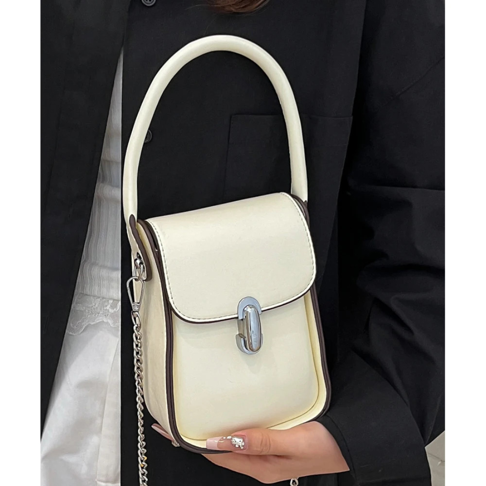 Women Crossbody Bag Summer Simple Solid Color Buckle Single Shoulder Bags Casual All-Matched Versatile Commute Packs 250605