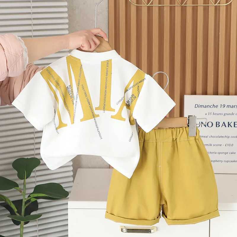 Boys Polo Shirts Clothes Sets Summer 2025 Childrens Cotton T-shirts Shorts 2pcs Sports Suit For Baby Tracksuits Kids Outfits 6Y R250606
