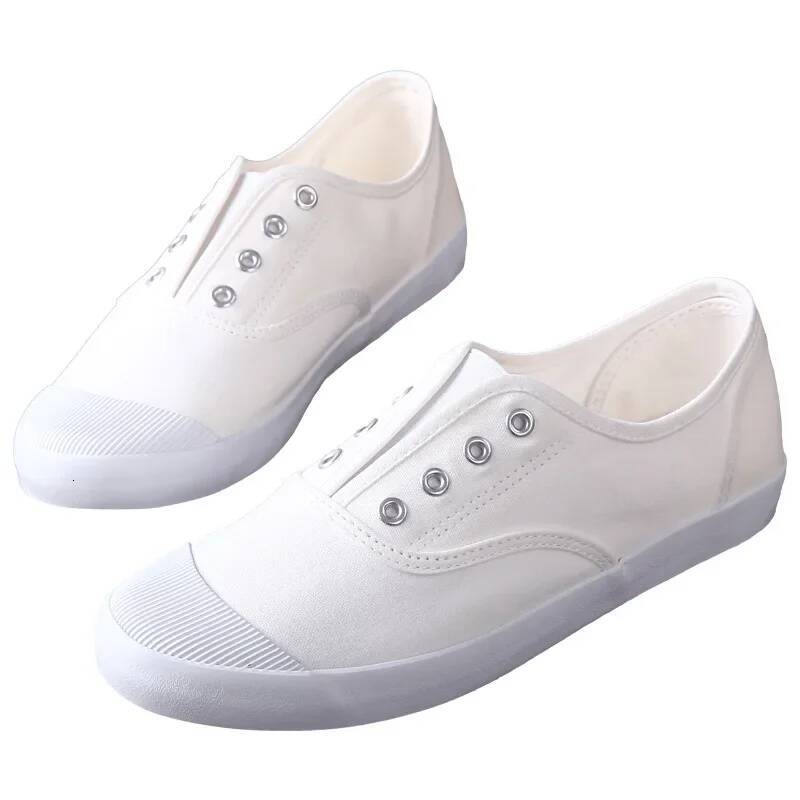 Ddmyoutdoor Woman Summer New Fashion Women S Canvas Casual Flats Solid Color Classic Breathable Female Simple Shoes Sneakersd Outdoor Shoes