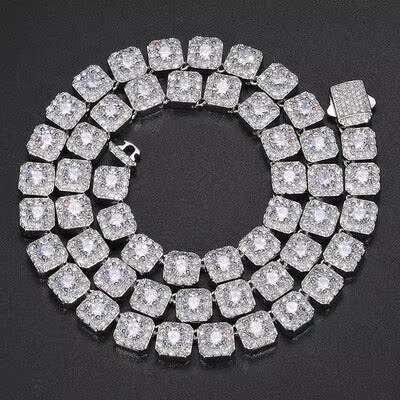 5mm-8mm vvs1 Color D Moissanite Necklace Chain Luxury For Men/Women Hip Hop Jewelry Sterling Silver 925 Bracelet For Gifts