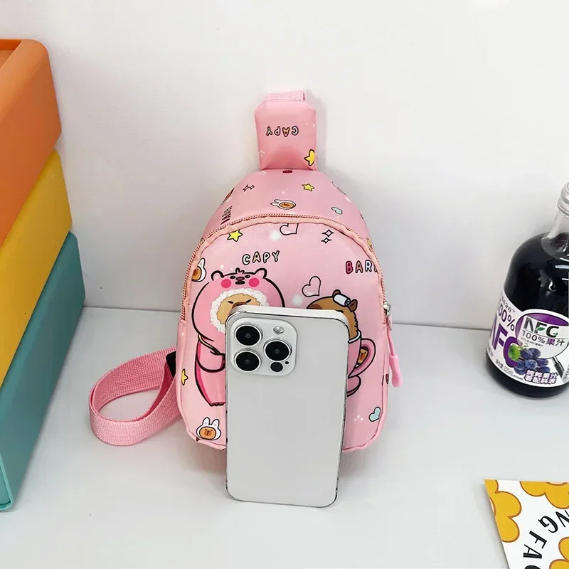 124PCS Capybara Girls Child Backpacks Student Birthday Gift School Bags Durable The Single Shoulder Bag Gifts 250605