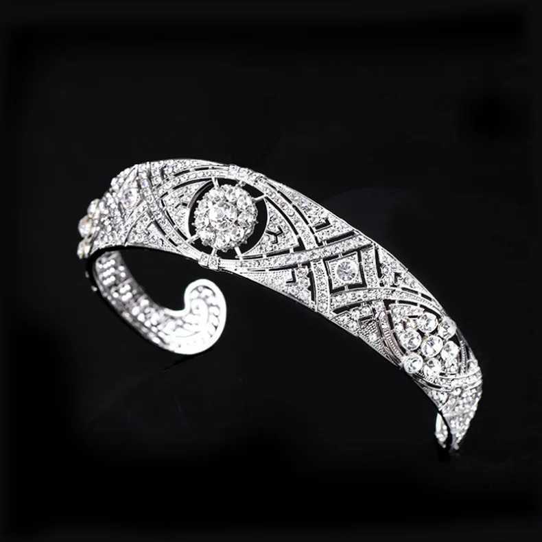 Luxury Austrian Rhinestone Meghan Princess Crown Crystal Bridal Tiaras Crowns Diadem For Women Wedding Hair Accessories Jewelry Z250605