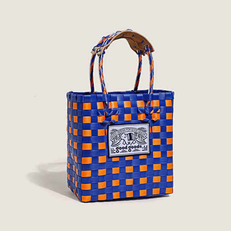 Quality New Style Internet Celebrity Elephant Bag Summer Rainbow Bag Handwoven Basket Bag Niche Trendy Brand Large Capacity Tote Bag New Free Delivery