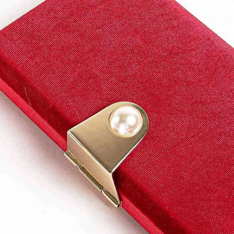 Vintage Simple Design Veet Clutch Wedding Ball Lardies Green/red Evening Bags with Shoulder Chain Elegant Square Handbags
