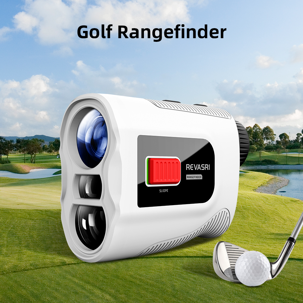 REVASRI Golf Laser Rangefinder, 6X Magnification Monocular, 1090 Yards Distance Measuring Range Finder with Flag Pole Locking Vibration Function Slope