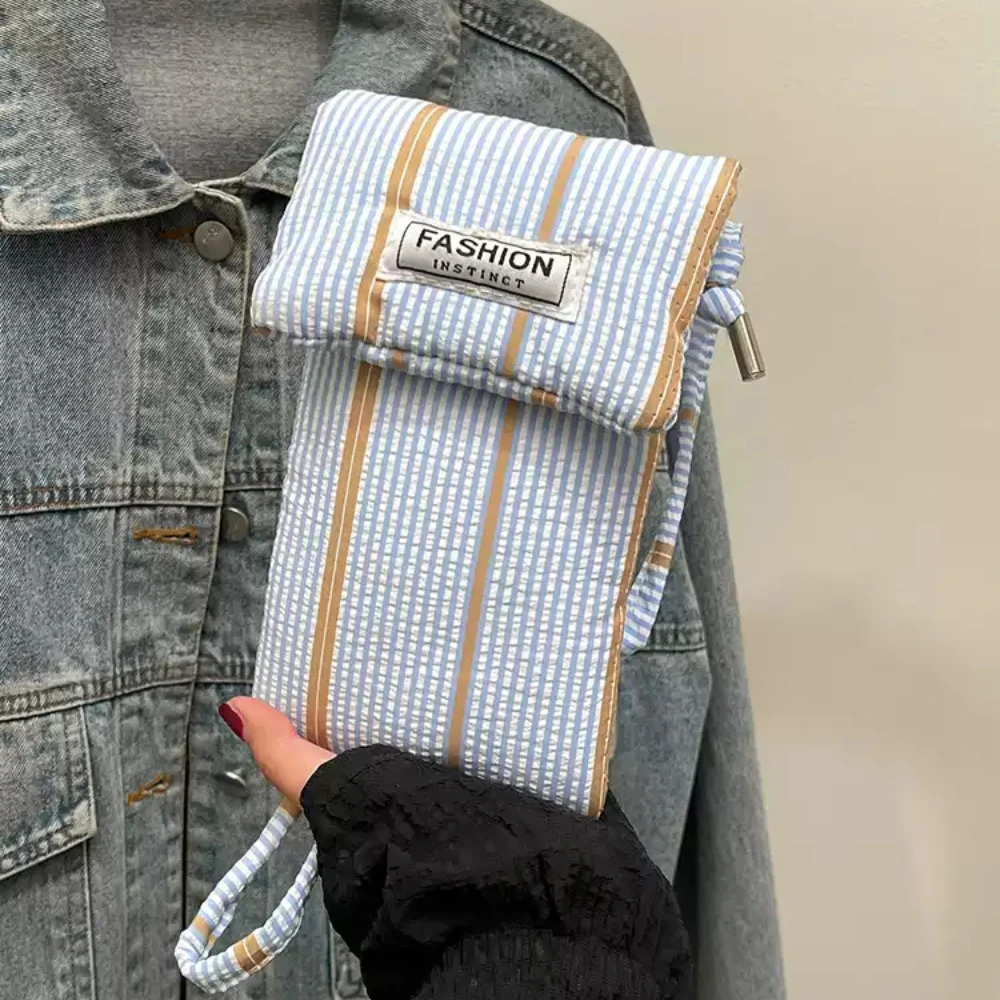 Contrast Color Striped Mini Crossbody Bag Women Summer Casual All-Match Shoulder Bags Daily Commute Phone Lipstick Packs 250605