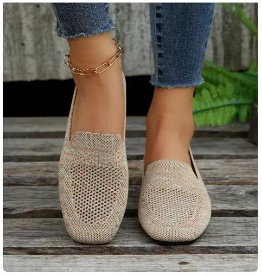 Spring Casual Shoes Large Size Flat Slip On Casual Shoes For Women Ddmysaturn