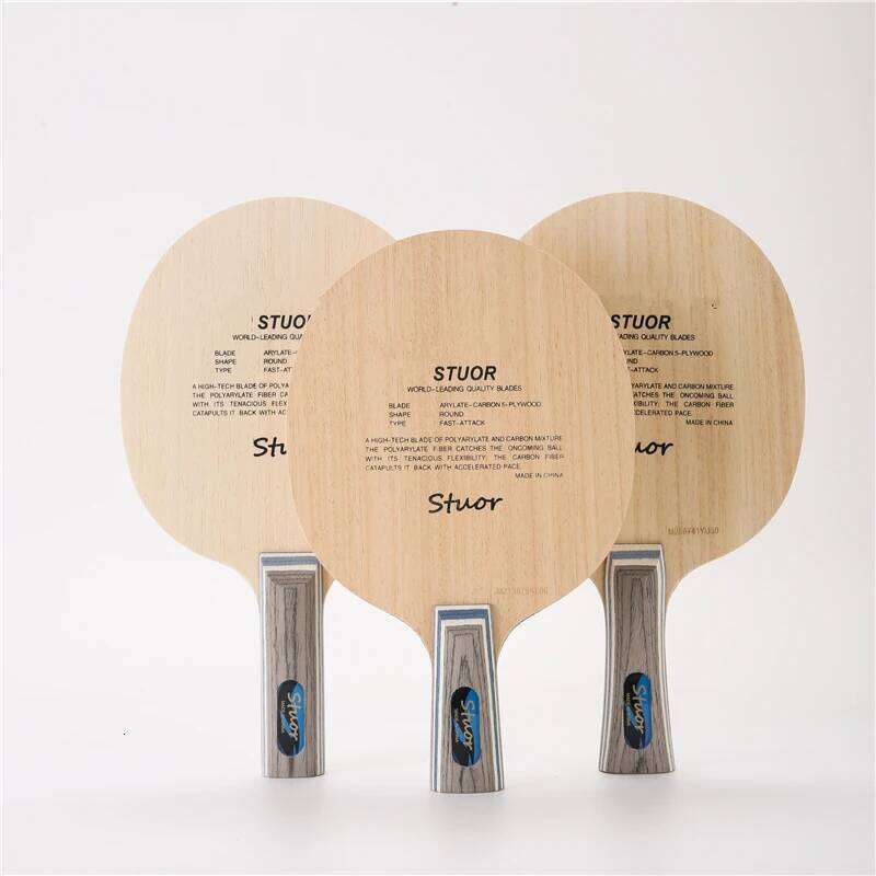 Stuor 7Ply BLUE Fiber Table Tennis Ping Pong Racket 5 Wood 2 Arylate Carbon Professional Blade Blue ALC Offensive
