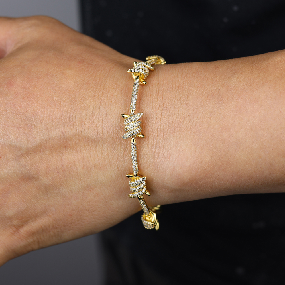 sdzstone 2025 Summer New Design Twist Brambles Charm Link Chain Choker bracelet Necklaces With Bling Cubic Zirconia Paved For Women Men Hip Hop Jewelr