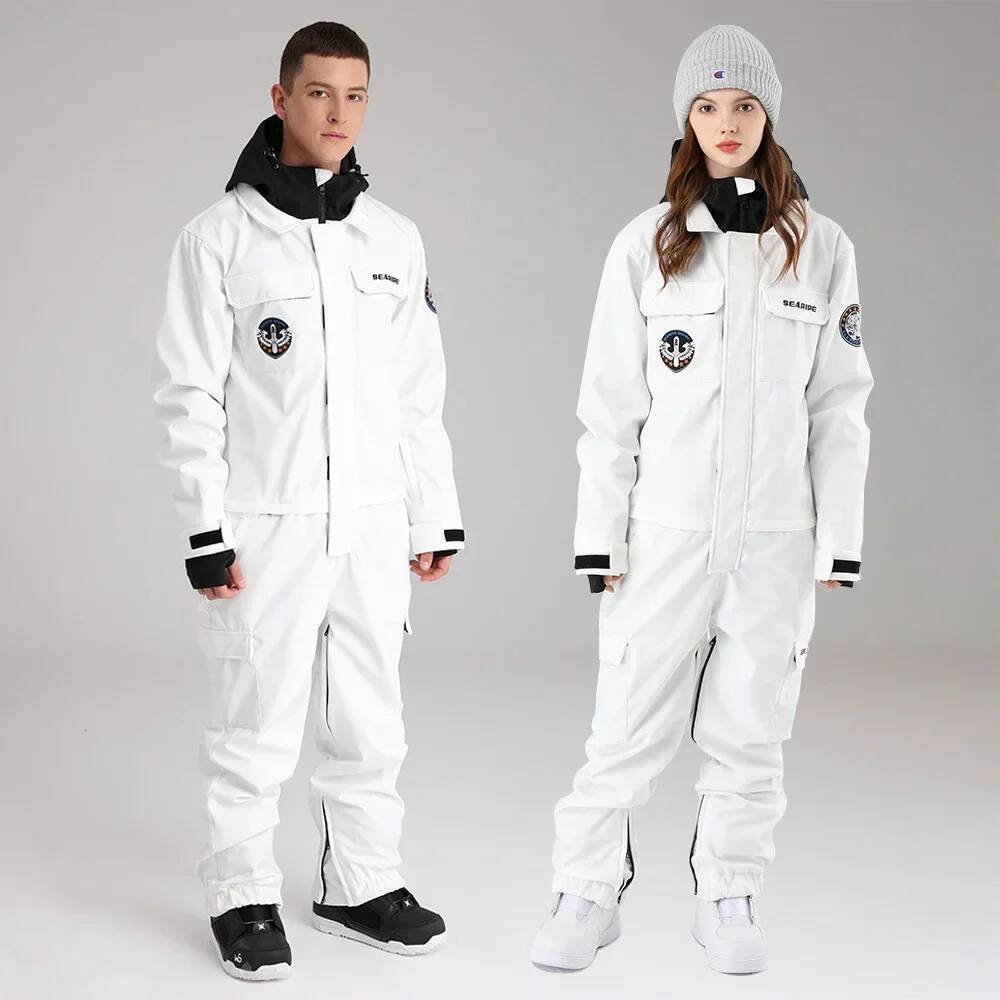 Ddmyoutdoor Hooded Skiing Suits Women Outdoor Windproof Jumpsuit Female One Piece Snow Overalls Man Waterproof Snowboard Outfit Clothes Jogging Suit
