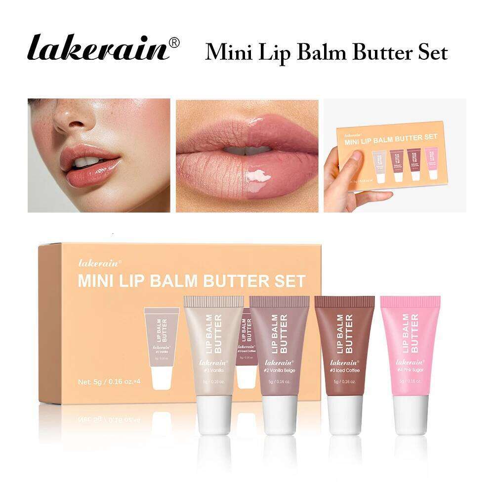 free shipping Summer Butter Mini Lip Balm Travel Kit Buttery Moisturizing Tinted Lip Balm Watery Multi-color Lipstick For All Skin Types