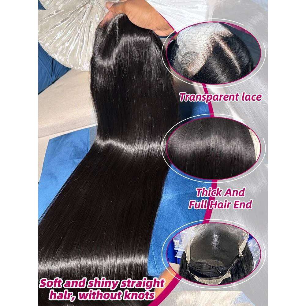 Luvin 38 40Inch Front Wigs 13x6 13x4 Hd Lace Frontal Bone Straight 5x5 Glueless Wig Human Hair For Black Women
