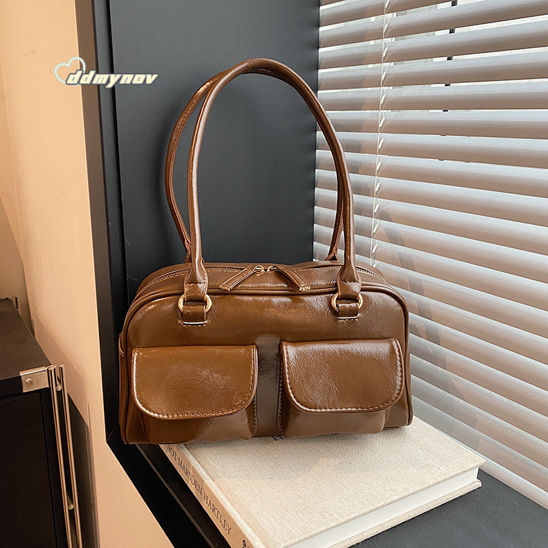 Trendy Underarm 2025 New Large Capacity Simple Commuter Handbag Fashionable Shoulder Bag for Women ddmynov