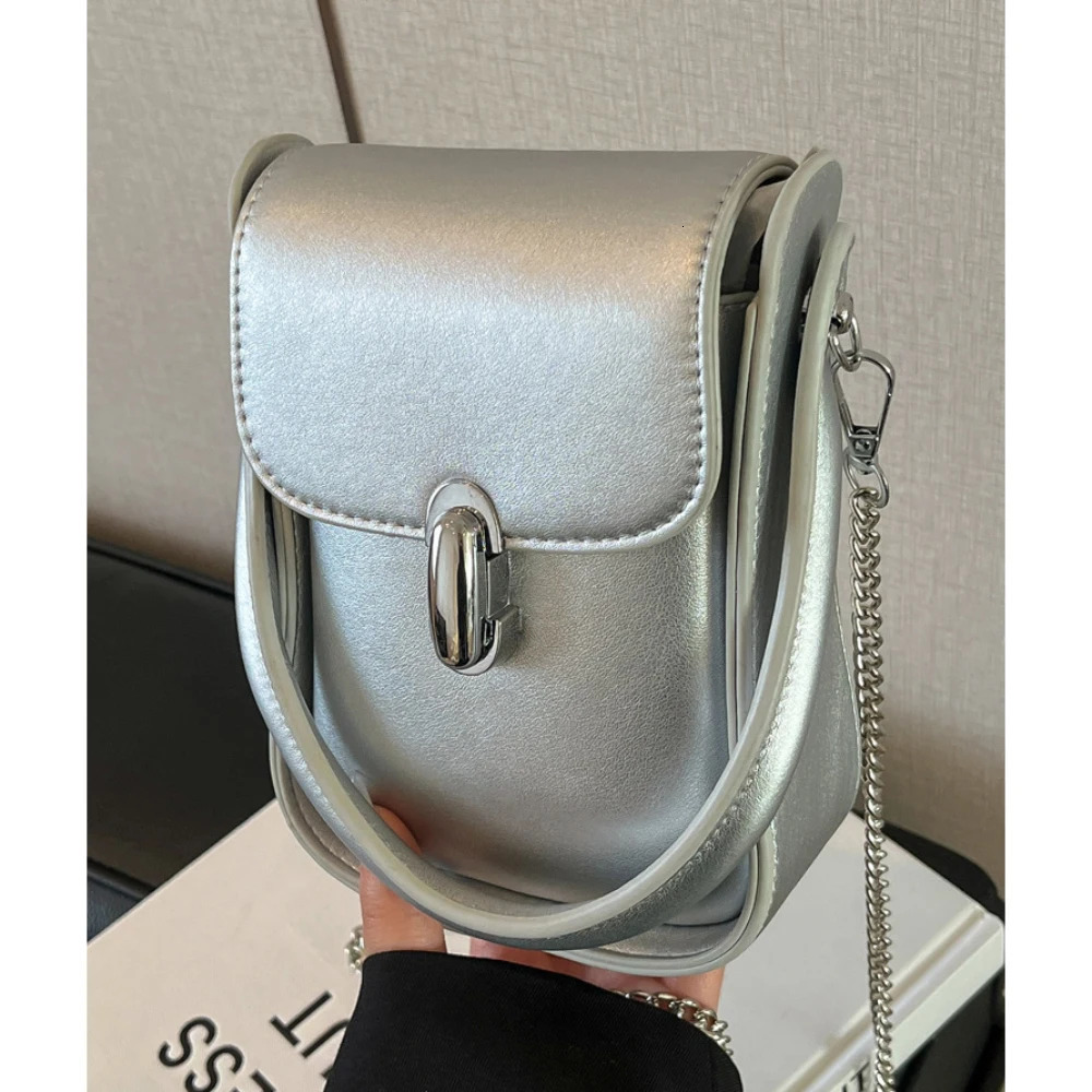 Women Crossbody Bag Summer Simple Solid Color Buckle Single Shoulder Bags Casual All-Matched Versatile Commute Packs 250605