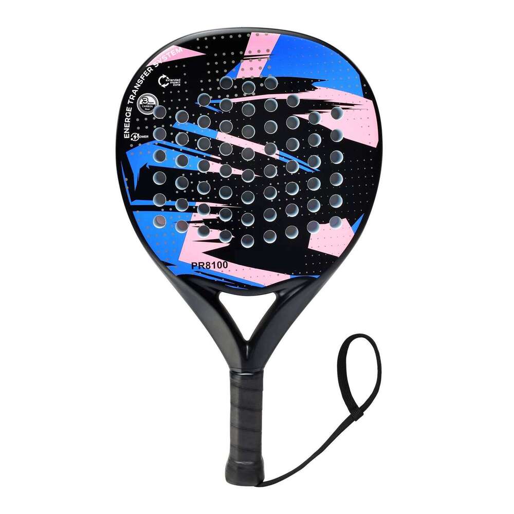 Racket Carbon Fiber Surface with EVA Memory Flex Foam Core Lightweight Padel Racquet