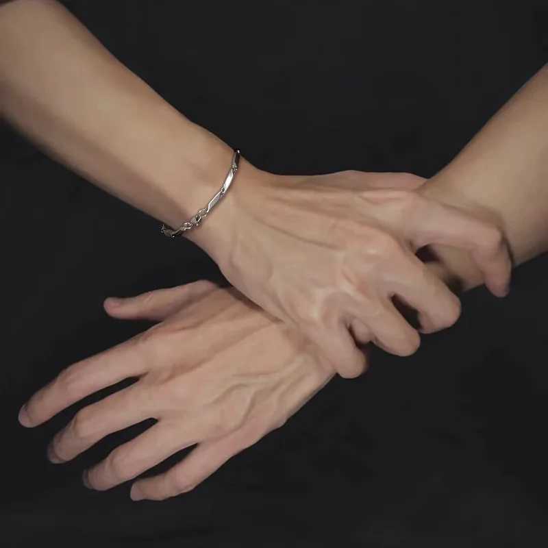 Stainless Steel Melon Seed Chain Bracelet For Men Women Punk Gothic Hip Hop Accessories Trendy Unisex Designer Jewelry Lover Gift W250606