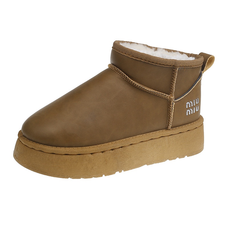 2025 Free Shipping Autumn/Winter New Women's Designer Thick Bottom Snow Boots with Women's Plush Thick Casual Short Boots brown black