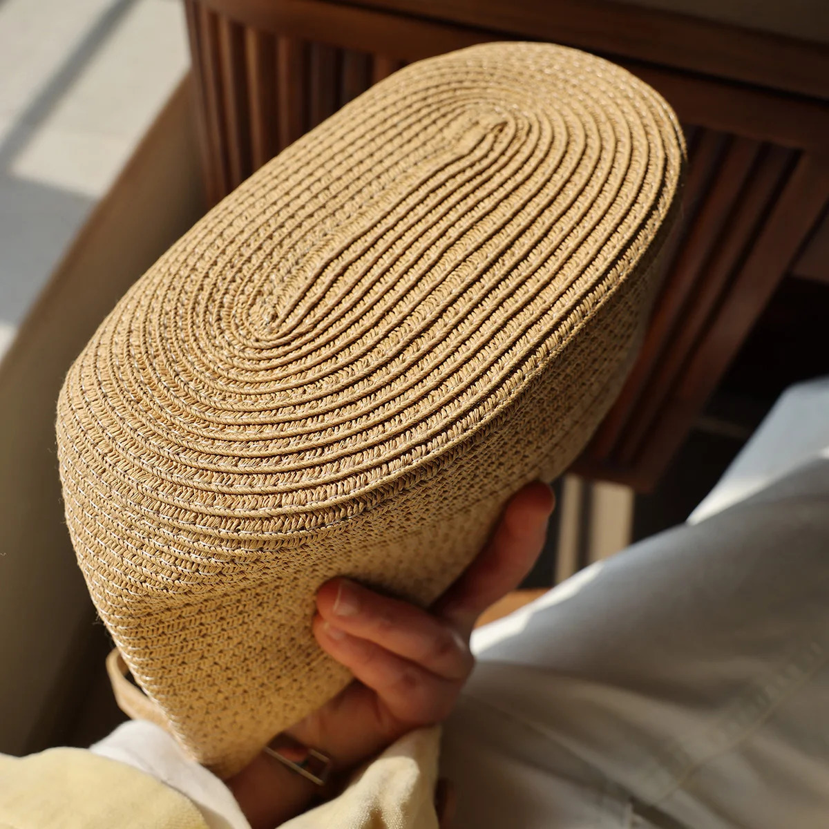 Spring Summer Travel Straw Woven Cosmetic Bag Solid Color Storage Outdoor Portable Casual Beach Hand Bag 250605