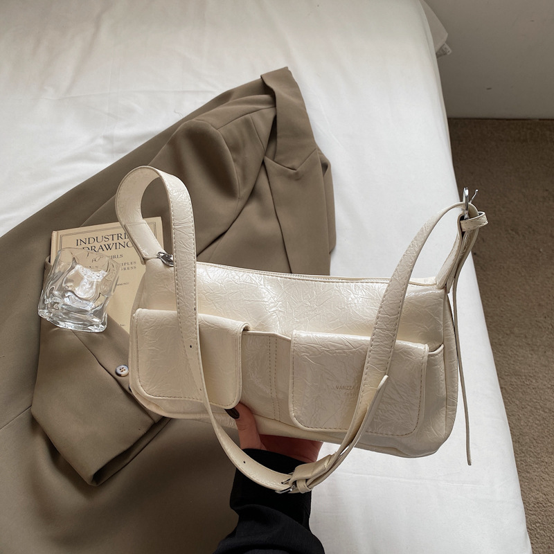 Free Shipping Designer Bag French Style Niche Armpit For Womens Summer 2025 New Trendy And Fashionable Single Shoulder Motorcycle Texture Hand-held To