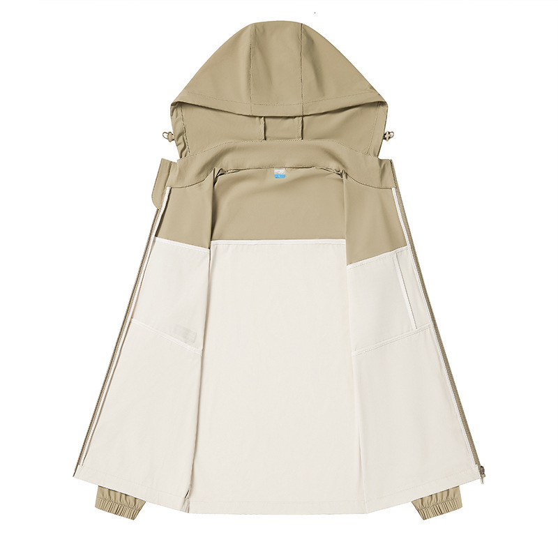 Ddmyoutdoor New Stand Up Collar Detachable Hat Sunscreen Clothes Men S High Stretch Ice Silk Windcoat Coat Work LG Jogging Suit