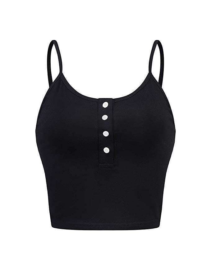 Women's Slim Fit Cropped Tank Top Summer Cool Vest B5