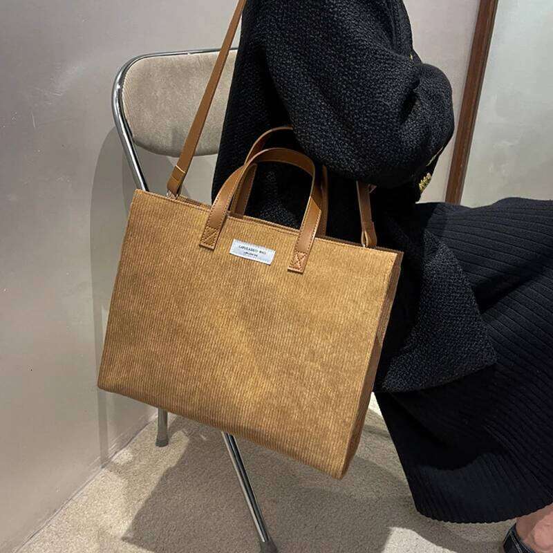 Corduroy Large Capacity 2025 New Versatile Single Shoulder Crossbody Fashion Women's Handheld Tote Bag