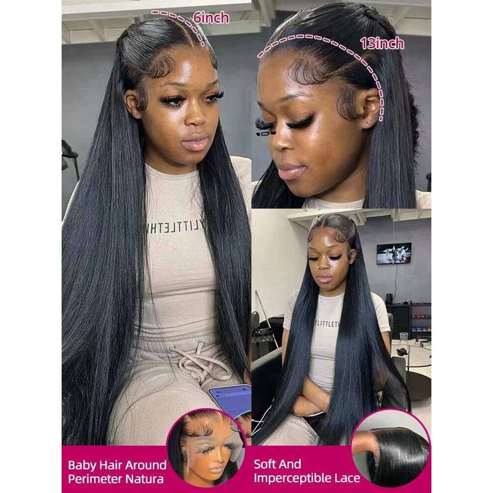 Luvin 38 40Inch Front Wigs 13x6 13x4 Hd Lace Frontal Bone Straight 5x5 Glueless Wig Human Hair For Black Women