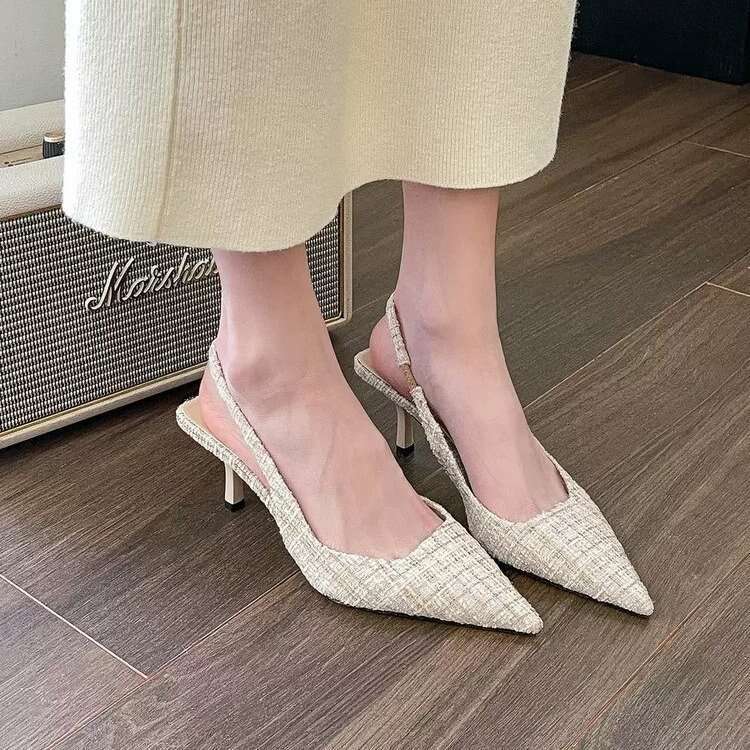 2025 Summer New Single Belt High Heel Sandals Korean Pointed Stiletto Single Elegant Women's Shoes, Gifts, Fashionable Elegant Women's Shoes