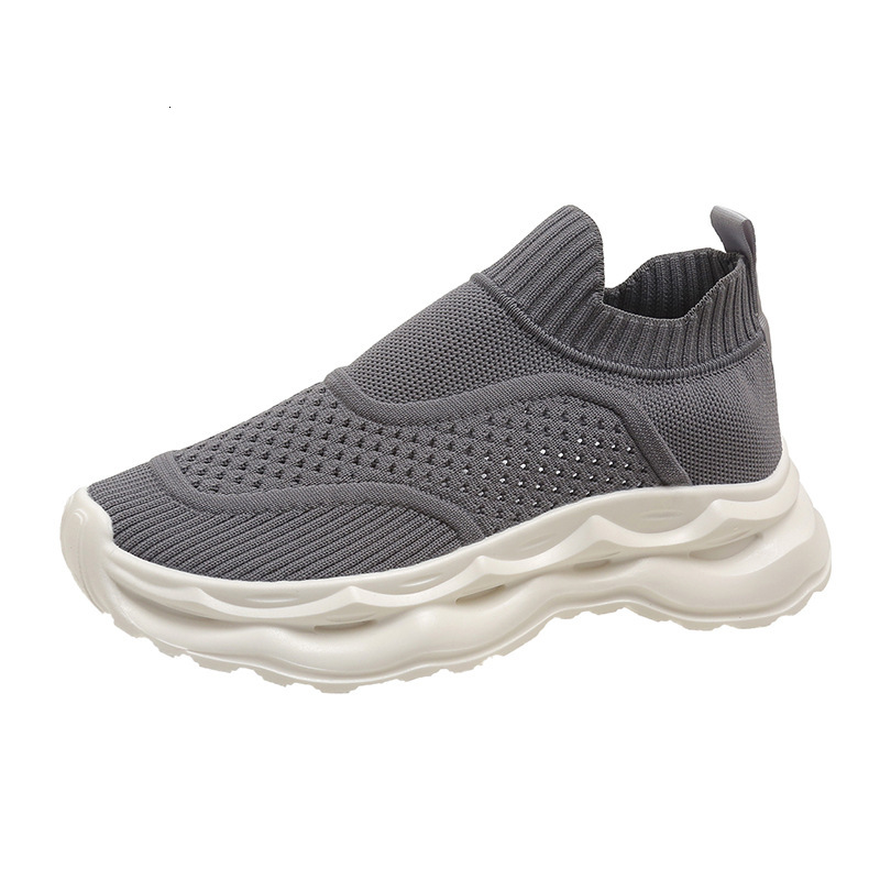 Women S Sports Flyknit Summer New Mesh Hollow Breathable Lightweight Casual Shoes Slip On Casual Shoes Ddmysaturn