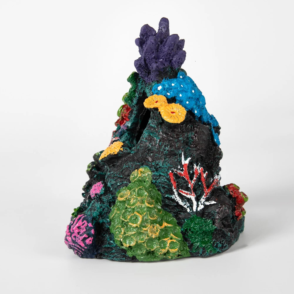 Aquarium Decoration Artificial Coral Mountain Synthetic Resin Coral Stone for Aquarium Decoration for Fish Tank 250530