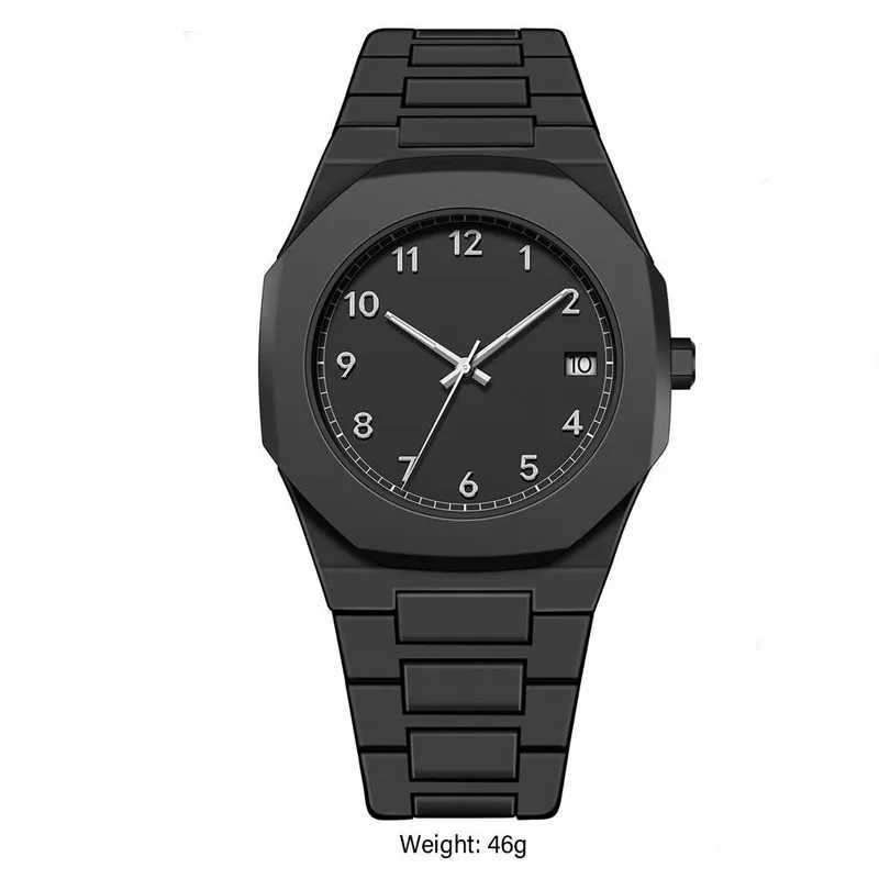 Mens Fashion Large Dial Watch Simple Mens Business Plastic Strap Quartz Watch Mens Leisure Clock Relogio Masculino Y250605