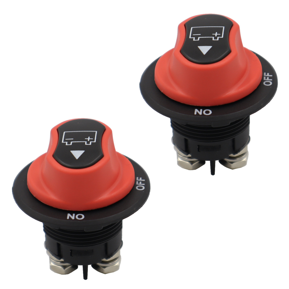 Car Modification Black Old Handle Disconnect Switch Car Current Circuit Protection Knob Control Switch 2pcs Set