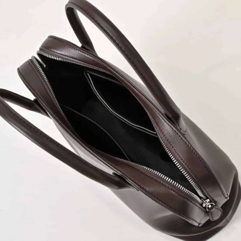 Custom Initials Genuine Leather Bowling Bag For Women Designer Handbag Purse New In Natural Cowhide Top Handle Wrist bag