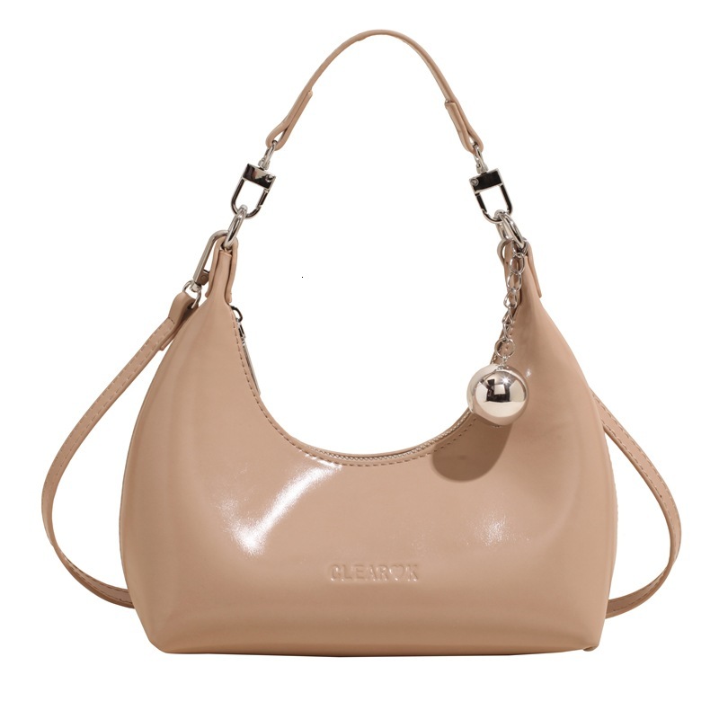 designer High-end Glossy Patent Leather Bag for Women 2025 New Trendy Casual Shoulder Underarm Bag Fashion Commuter Crossbody Bag