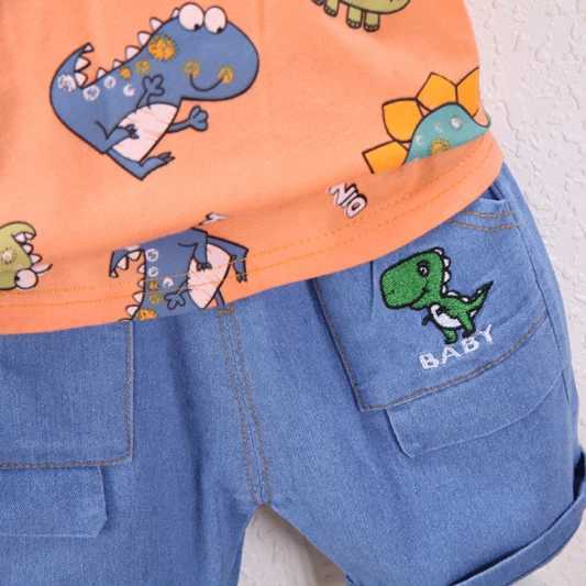 New Summer Baby Boys Clothes Suit Children Cartoon T-Shirt Shorts 2Pcs/Sets Toddler Casual Costume Kids Boys Clothing Tracksuits R250606