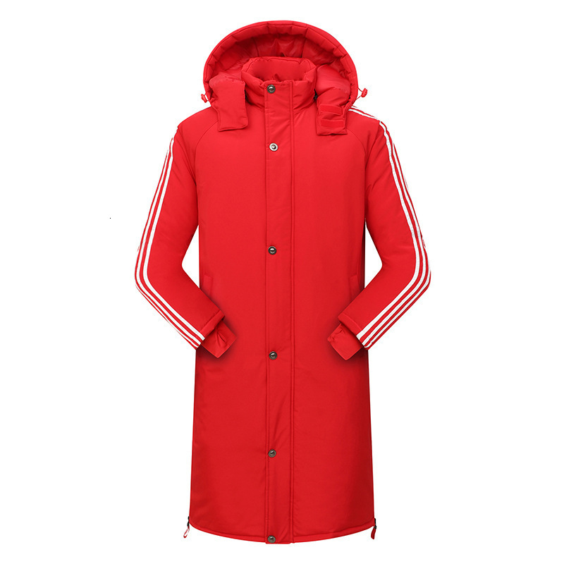 Ddmyoutdoor Parent Child Outfit Three Bar Winter Mid To Long Style Knee Over Hooded Men S And Women S Jacket Warm Cotton Coat Outerwear Coat Jackets