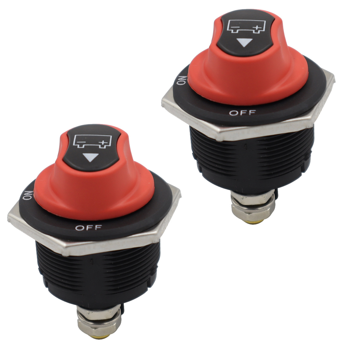 Car Modification Black Old Handle Disconnect Switch Car Current Circuit Protection Knob Control Switch 2pcs Set