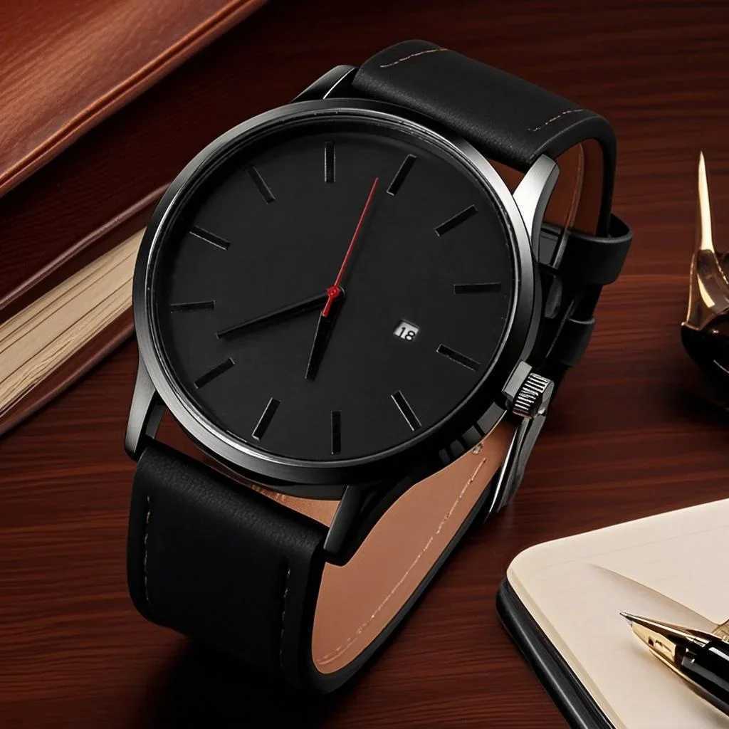 Military Sport Casual Leather Mens Watch Top Brand Fashion Analog Quartz Wristwatch for Man Simple Male Clock relogio masculino Y250605