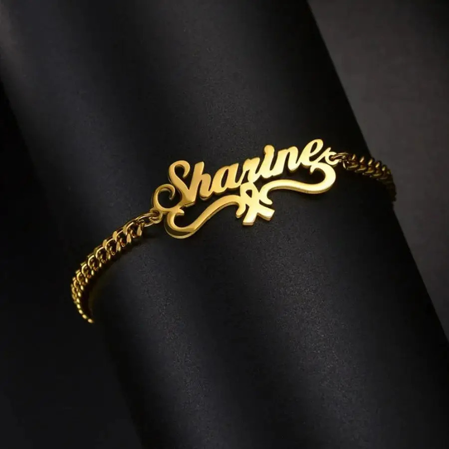 Custom Name Anklet Handmade Alphabet Letter Ribbon Anklets for Women Bohemian Beach Jewelry Cuban Foot Chains Ankle Accessories 250528