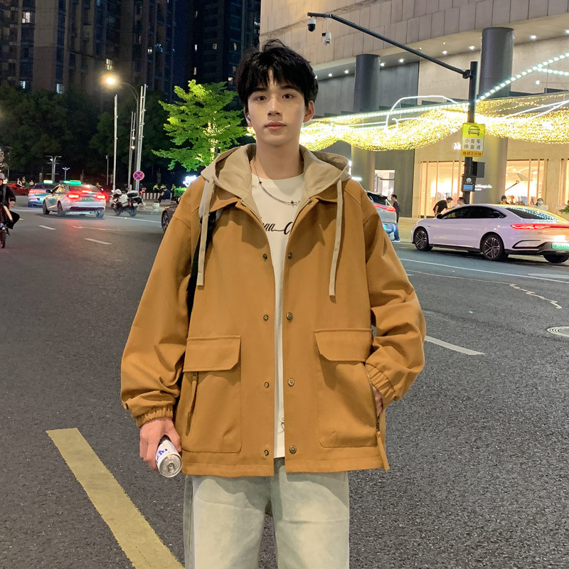 Ddmyoutdoortwo Piece Jacket For In Spring And Autumn Loose Plus Size Trendy Brand Hooded Workwear Jacket Outdoor Windproof Men Jogging Suit