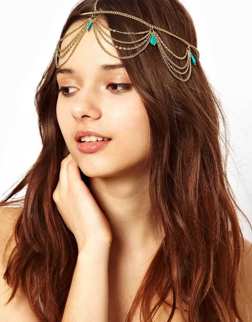 Vintage Ethnic Head Chain Hairband Tiara Gold Color Headpiece Headdress Gypsy Tribal Hair Accessories Turkish Indian Jewelry Z250605