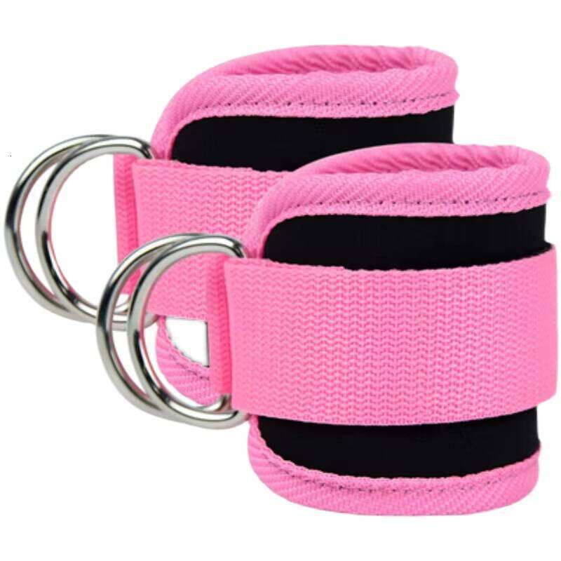 DHEssentials Adjustable Ankle Straps for Cable Machine Workout with D Ring Neoprene Support for Gym Leg Glute Training Pulley System