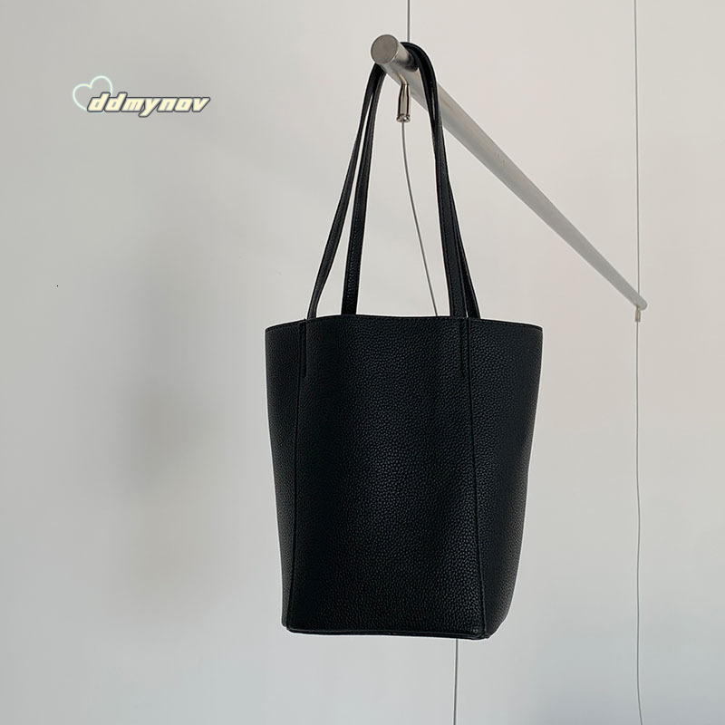 Light Luxury Niche Single Shoulder for Women 2024 New Korean Style Lazy Wind Basket Commuter Crossbody Bucket Bag ddmynov