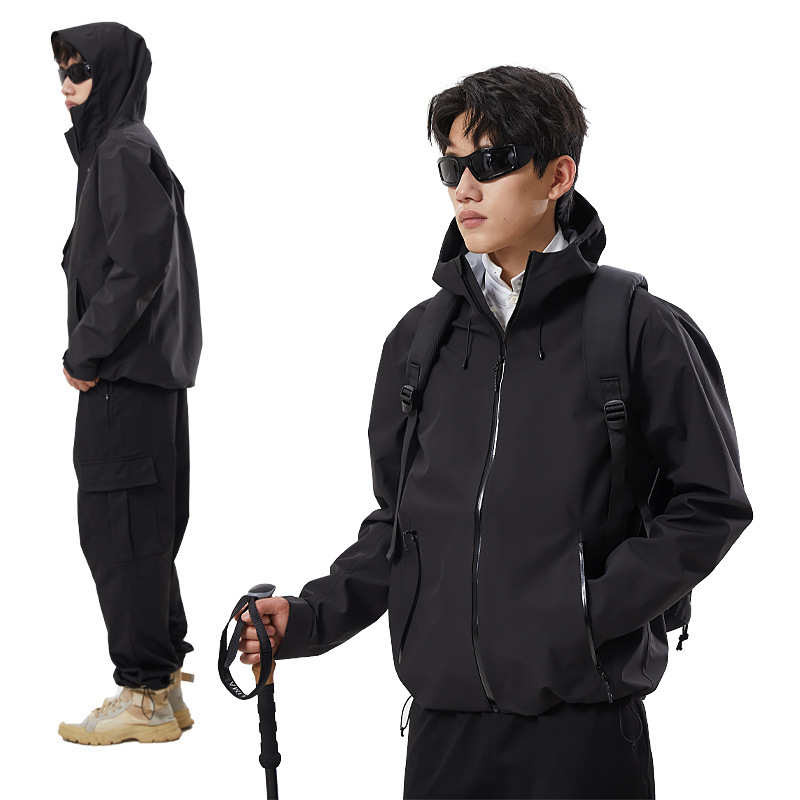 Ddmyoutdoor Hard Assault Men GBT Single Laminated Rubber Front For Women Hiking And Mountain Climbing Windproof Shell Thin Jacket Jackets