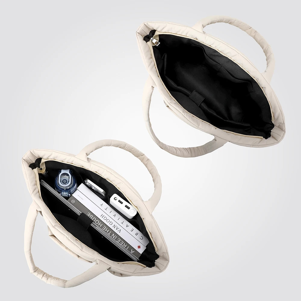 Ladies Large Capacity Shoulder Bag Laptop Case 15.6 16 inch Multi Pocket Lightweight Travel Handbag Shockproof Laptop Tote Bag 250603