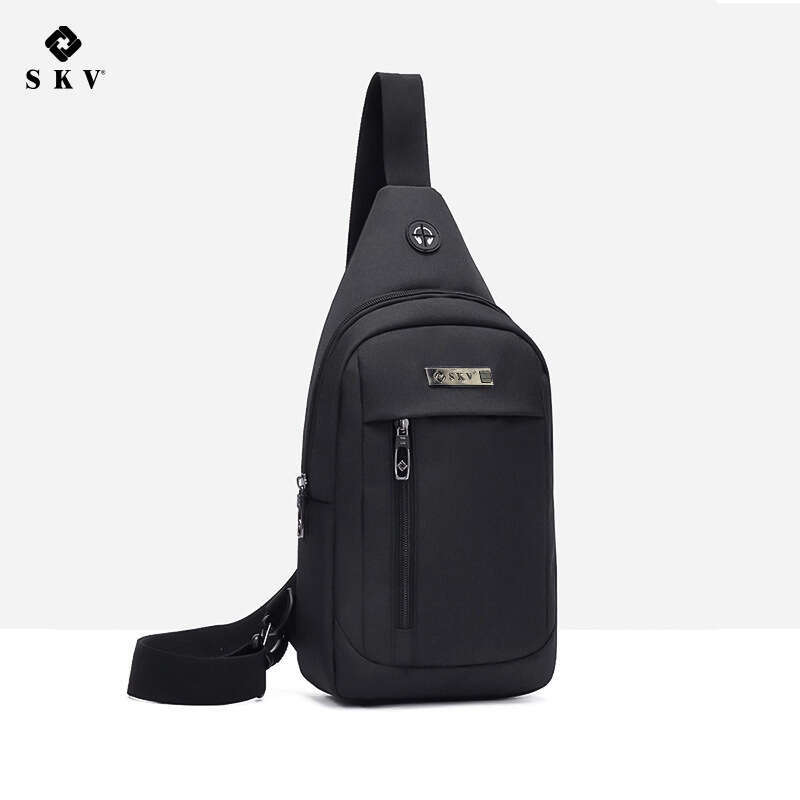 Men's Fashion Chest Trendy Crossbody Canvas Lightweight Casual Anti-Theft Small Backpack Shoulder Bag