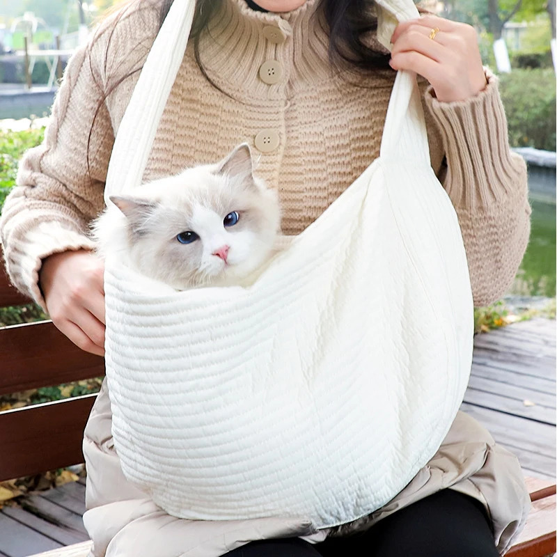 Comfortable Dog Bag Pet Crossbody Shoulder Bag Outdoor Travel Handbag Canvas Single Shoulder Cat Bag Sling Comfort Tote Bag 250603